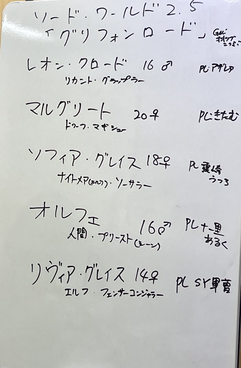 ソードワールド2.5 「グリフォンロード」
キャンペーン開始です☺️
今日はソードワールド世界のお勉強と、オープニング、一話をクリアしました！
ソードワールドの世界ってホントに厳しいんですね…🥹