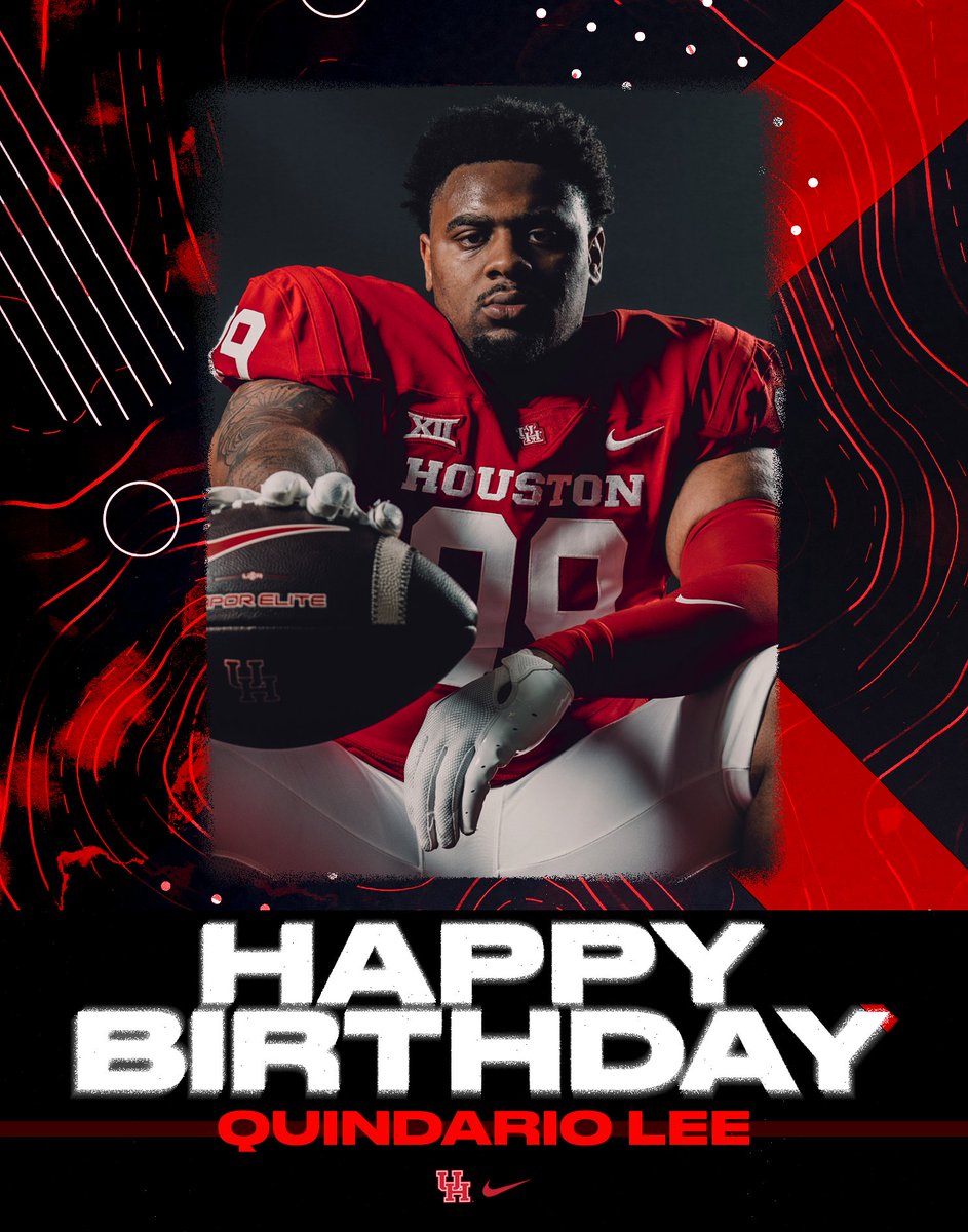 Houston Football (@uhcougarfb) on Twitter photo Happy Birthday, <a href="/LeeQuindario/">Quindario Lee</a>!
#GoCoogs Happy Birthday, <a href="/LeeQuindario/">Quindario Lee</a>!
#GoCoogs