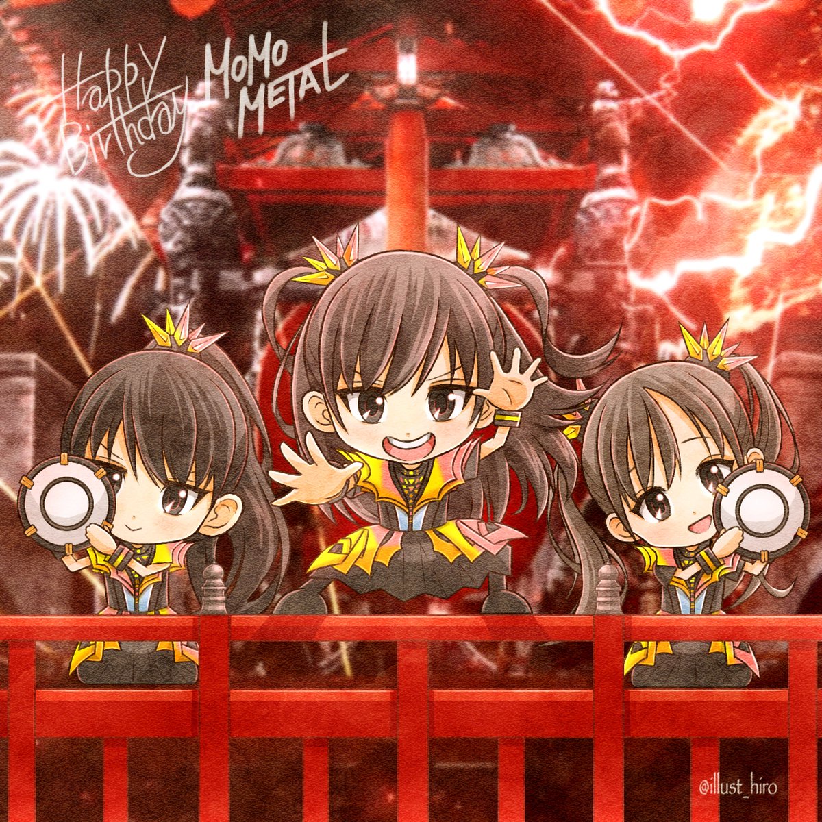 ハピバ！！🍑
#BABYMETAL #babymetal_fanart 
#MOMOMETAL聖誕祭2025
#岡崎百々子生誕祭2025