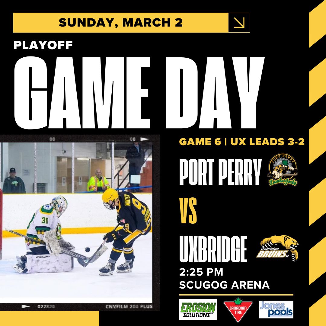 The Bruins will be looking to close out the Battle of North Durham Orr Division quarterfinals vs Port Perry this afternoon at 2:25 p.m. at Scugog Arena for Game 6.