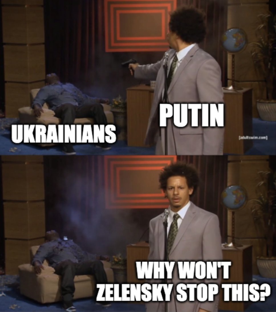 Who is killing those Ukrainians, Elon?
Who is driving the trolley?