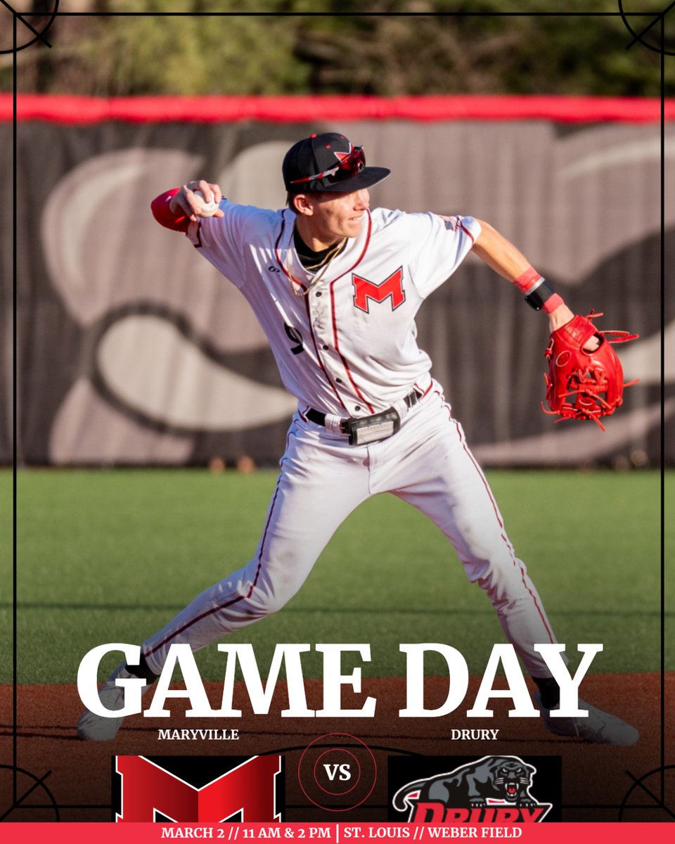 Maryville Athletics (@maryvillesaints) on Twitter photo โพ๏ธ | Series finale on deck!
<a href="/BaseballMU/">Maryville University Baseball</a> | #BigRedM
โฐ 11 AM & 2 PM
๐ Drury
๐ tinyurl.com/ynrcprs9
๐บ GLVCSN.com/Maryville โพ๏ธ | Series finale on deck!
<a href="/BaseballMU/">Maryville University Baseball</a> | #BigRedM
โฐ 11 AM & 2 PM
๐ Drury
๐ tinyurl.com/ynrcprs9
๐บ GLVCSN.com/Maryville