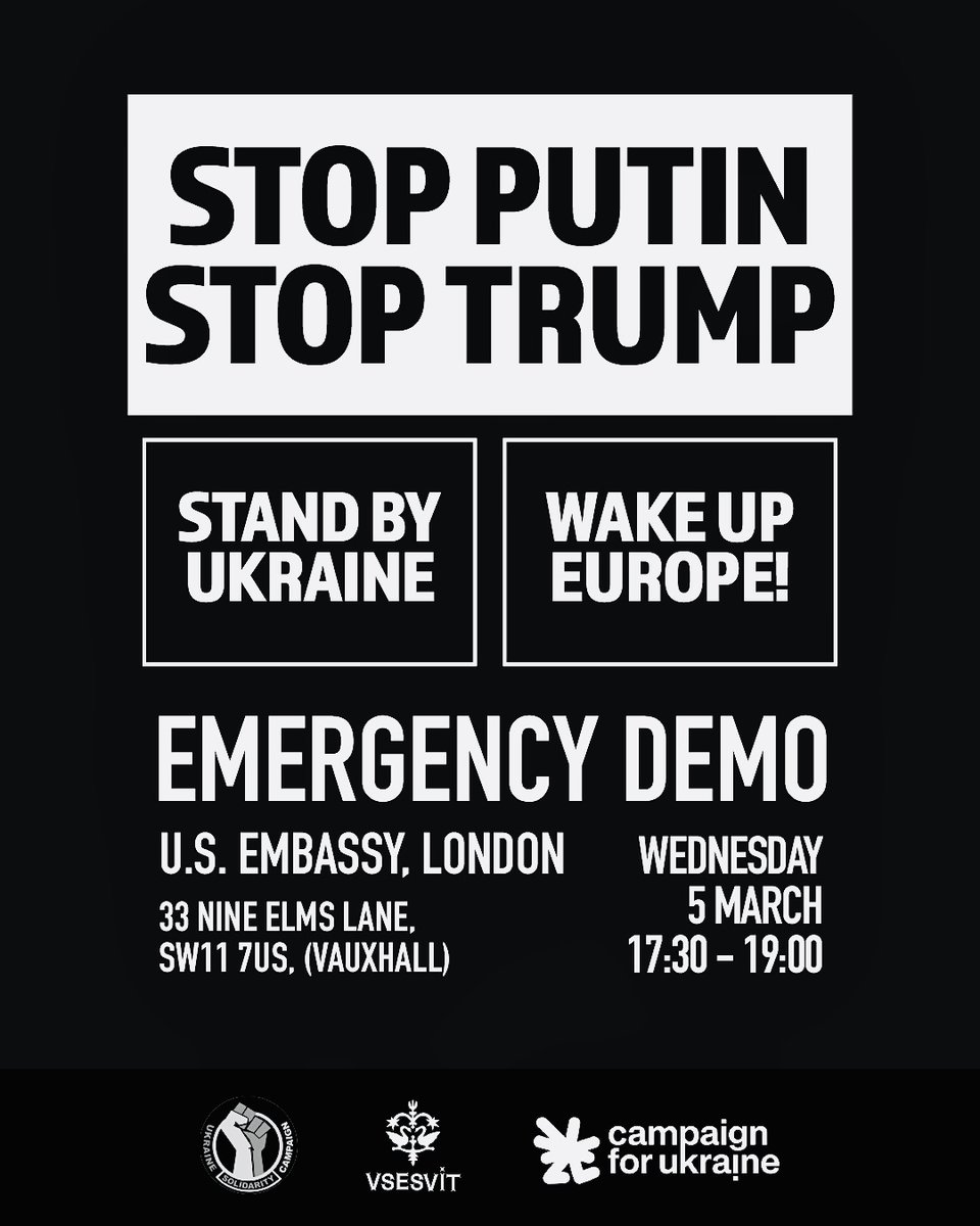 Protest at the US embassy this Wednesday 

#StandWithUkraine