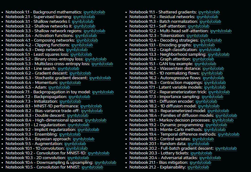 Jupyter notebooks to learn Deep Learning (link in comment)