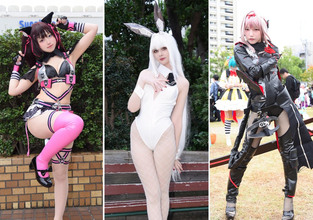 勝利の女神：NIKKE』などゲームヒロインに扮するコスプレイヤーたちの