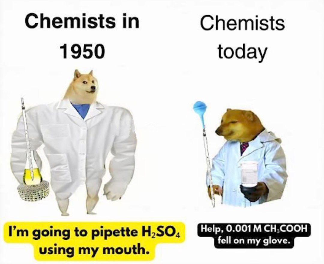 Old chemists were built different… literally. #school