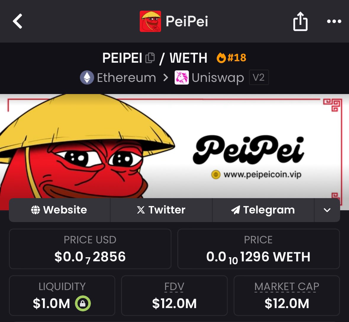 $PEIPEI is building serious momentum in the memecoin space.

The community is locked in, and the excitement keeps growing.

With strong support and non-stop interest, $PEIPEI is one to watch.

#PEIPEI
