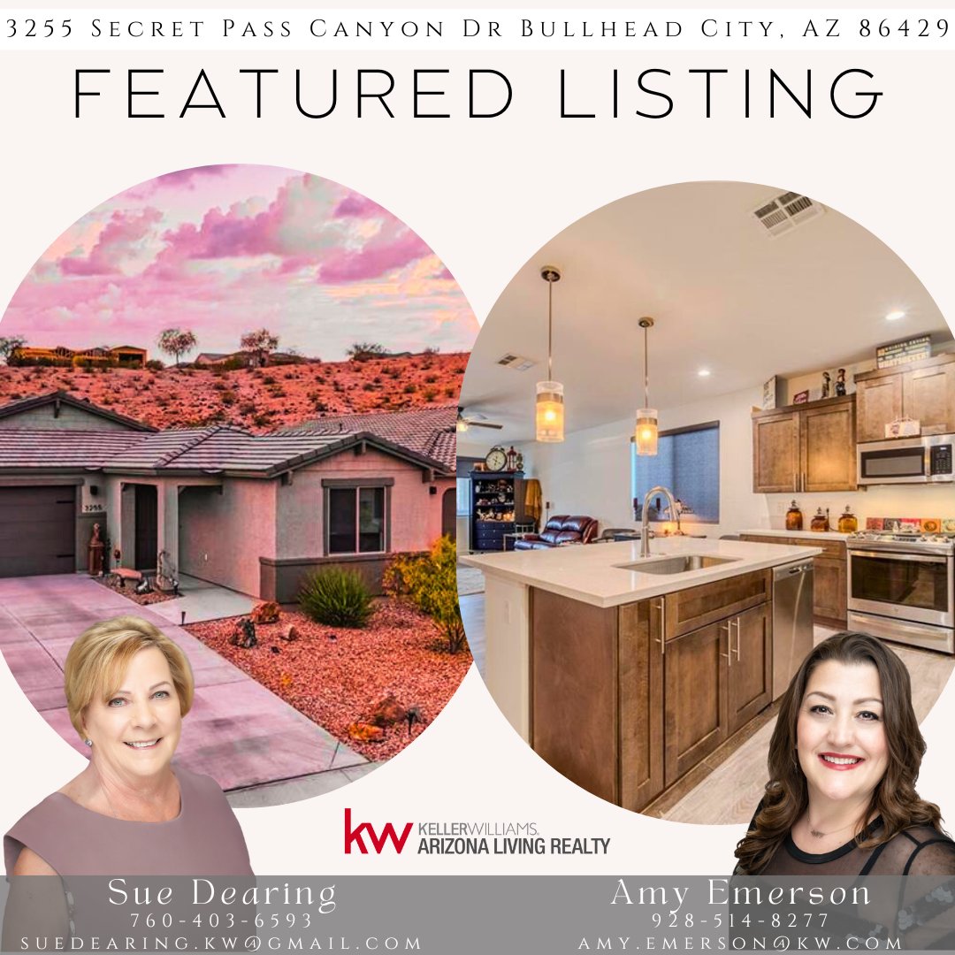 thedearingteam's tweet image. Located in the prestigious The Canyons at Laughlin Ranch, this property offers a designer kitchen, refreshing Baja-shelf pool, and top-tier smart home technology for just $445,000!
#SmartHomeFeatures #PoolsideParadise #QuartzCountertops #LaughlinRanchHome #BullheadCityRealEstate