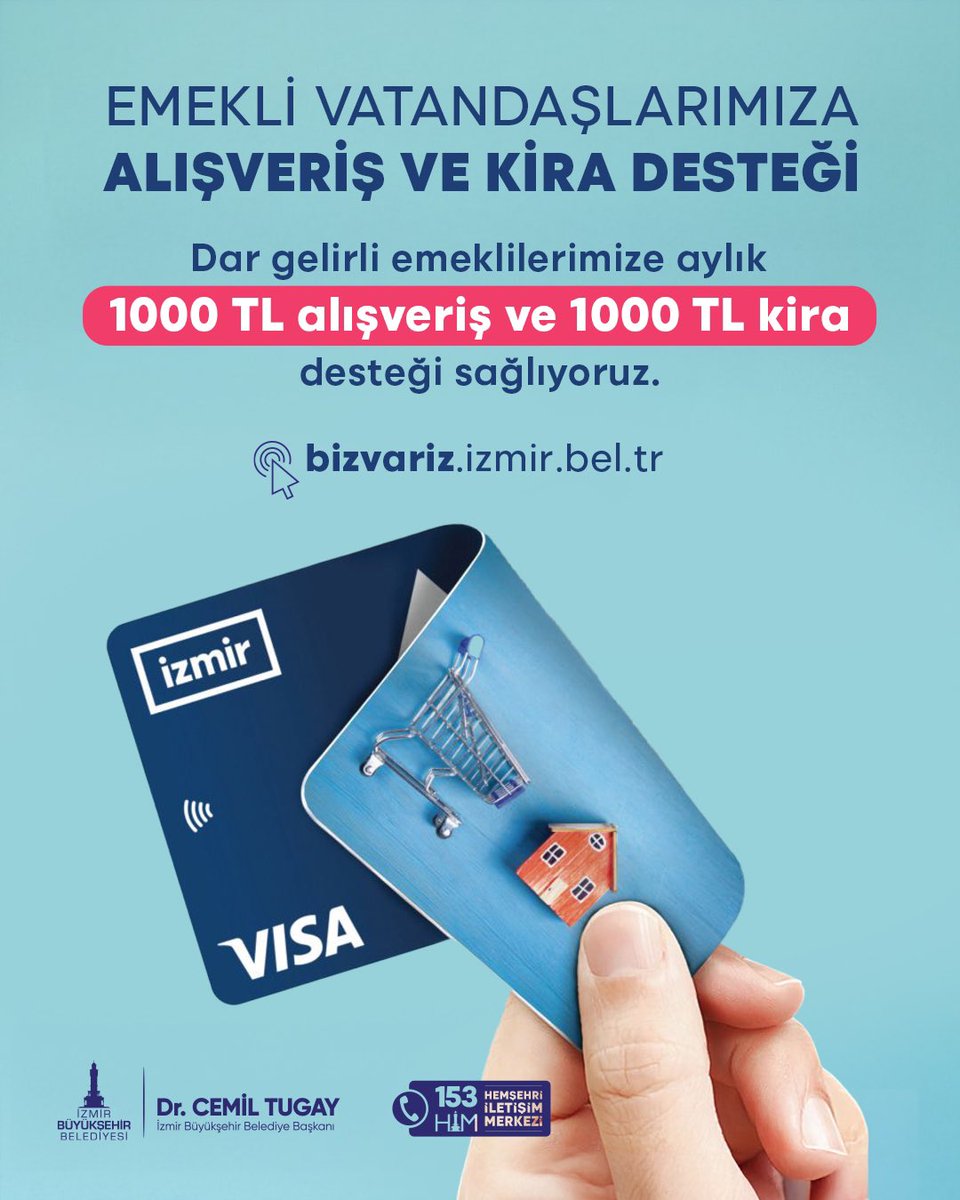 Ülkemizde hayat pahalılığı her geçen gün artıyor. Halkımızın içinde bulunduğu yoksulluk girdabından en çok etkilenen kesimlerin başında emeklilerimiz geliyor. 

İzmir Büyükşehir Belediyesi olarak dar gelirli emeklilerimize market ve kira ödemelerinde destek olmaya devam ediyoruz.