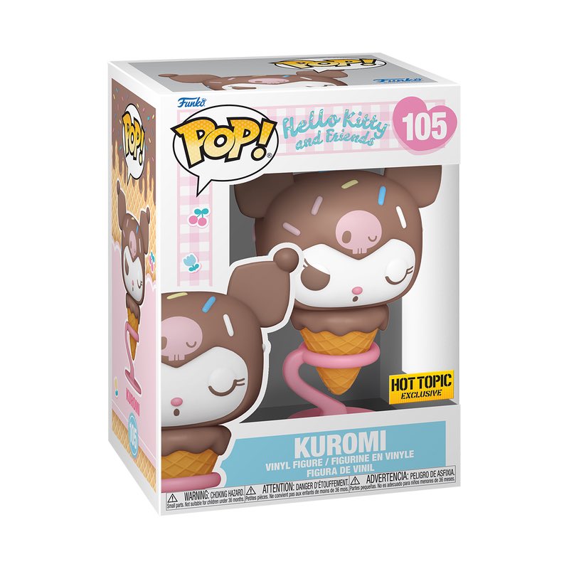 sanriodaily's tweet image. kuromi ice cream funko pop 💫