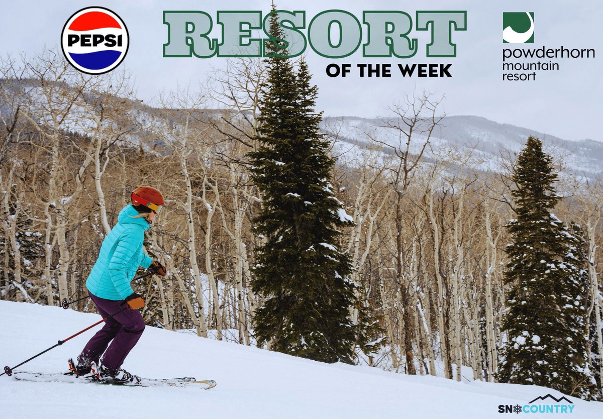 Our <a href="/pepsi/">Pepsi</a> Resort of the Week, @skipowderhorn has welcomed skiers since 1966! The resort’s unique location on the world’s largest flat-topped mountain receives on average 250 inches of powder, and utilizes one of the most energy-efficient snowmaking systems in the industry.