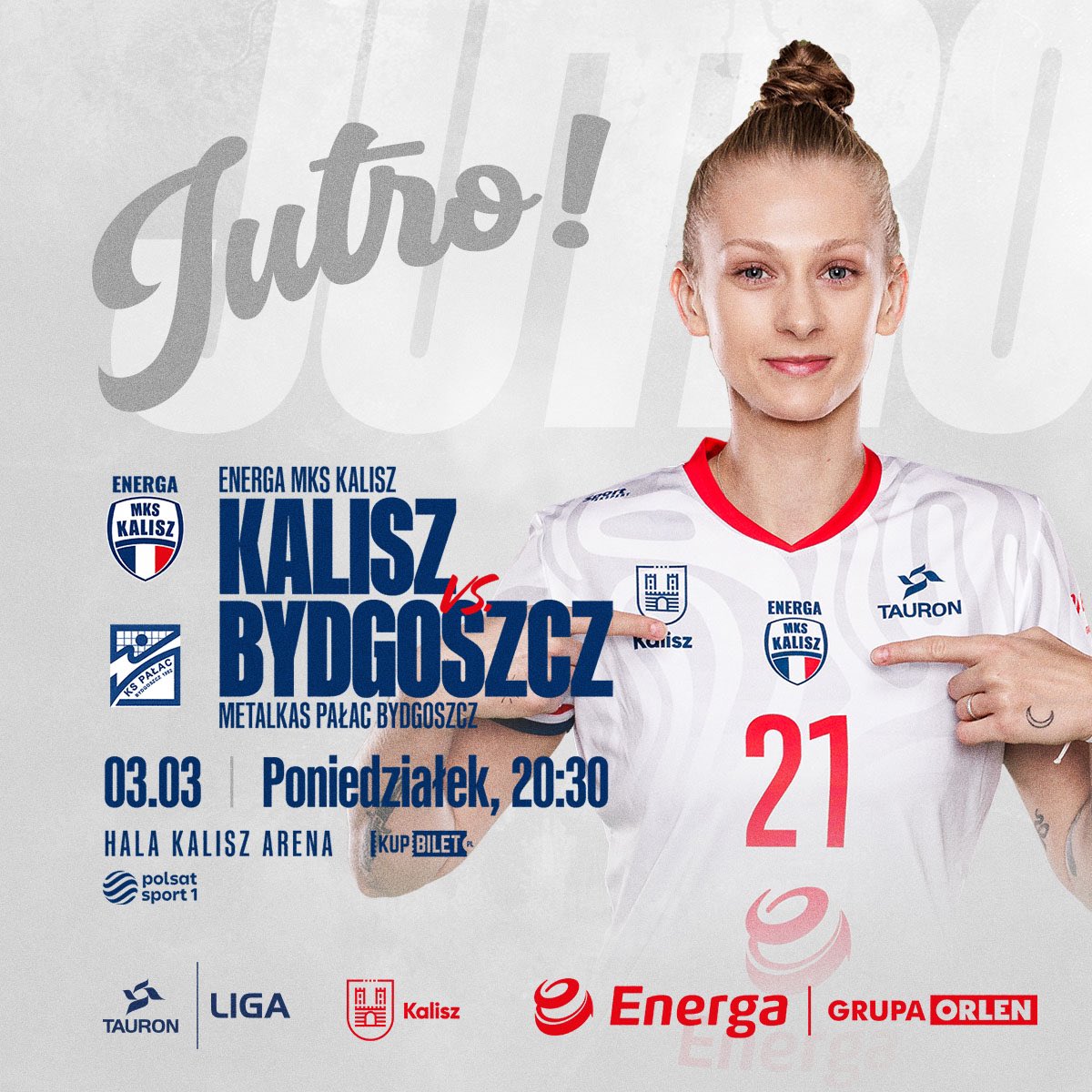 Przy niedzielnym odpoczynku zaplanujcie sobie jutrzejszy wieczór 🔜 🏐⚔️

#DoZobaczeniawArenie🏟️
<a href="/EnergaSA/">Grupa Energa</a> #MKS #Kalisz
