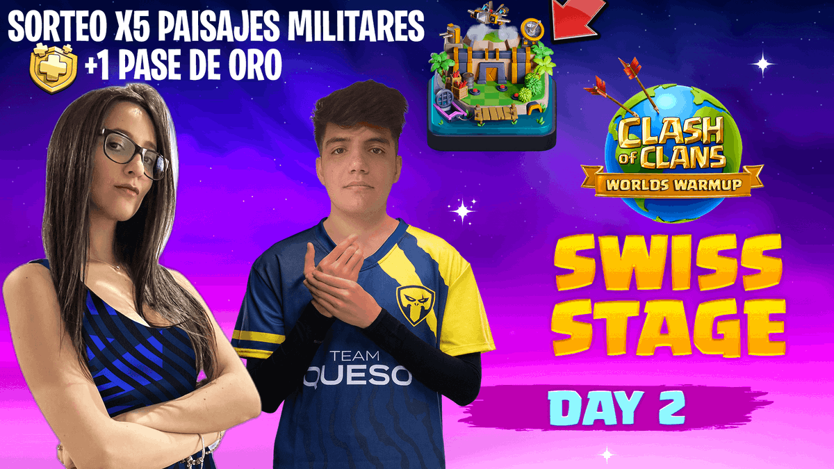 Sockers SU (@sockers_) on Twitter photo 🔴LIVE
SEGUIMOS CON el #WARMUP
🎁Sortearemos 5 paisajes Militares
FASE Suiza día 2
<a href="/CoCEsports/">Clash of Clans Esports</a>
✅ Los mejores equipos
✅ <a href="/TeamElektros/">Team Elektros</a>
✅ <a href="/DiziGroup/">DIZI</a>
TeamQueso
🔴 youtube.com/live/gbRN-dhrf…
🟣twitch.tv/sockerssu
⚫tiktok.com/@sockers.su
#CLASHOFCLANS 🔴LIVE
SEGUIMOS CON el #WARMUP
🎁Sortearemos 5 paisajes Militares
FASE Suiza día 2
<a href="/CoCEsports/">Clash of Clans Esports</a>
✅ Los mejores equipos
✅ <a href="/TeamElektros/">Team Elektros</a>
✅ <a href="/DiziGroup/">DIZI</a>
TeamQueso
🔴 youtube.com/live/gbRN-dhrf…
🟣twitch.tv/sockerssu
⚫tiktok.com/@sockers.su
#CLASHOFCLANS