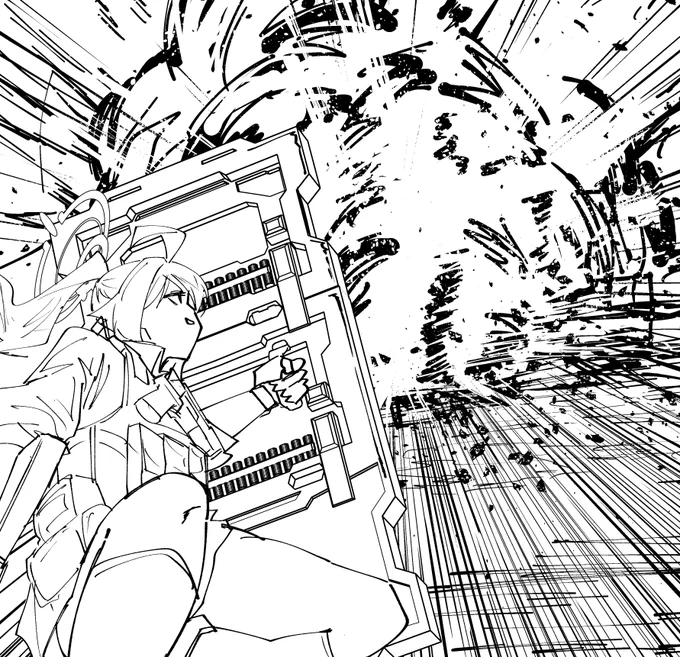 ゾンビvsホシノのアクションが描きたかっただけの4p漫画を描いてます
ちょっとした進捗だけあげときます 