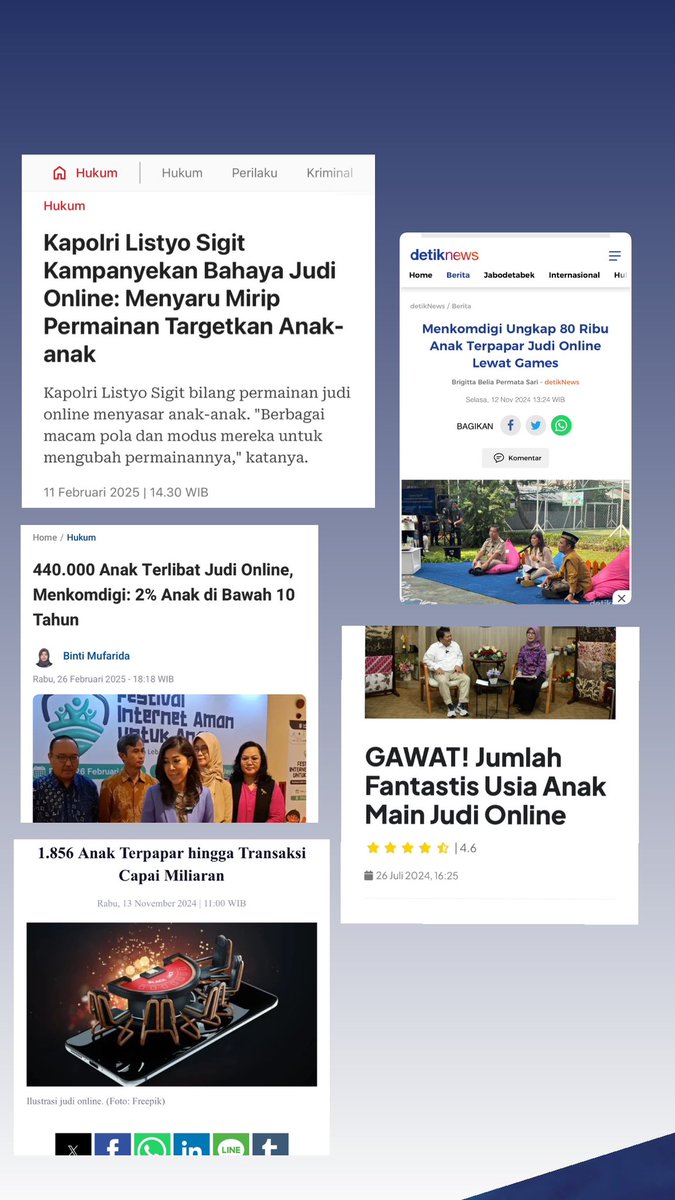 Judi Online Ancam Anak Indonesia