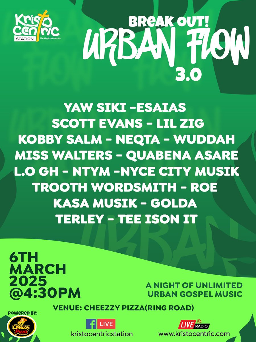 6th March, Urban Gospel Music 🙏

 <a href="/fififolson/">Fifi Folson</a> <a href="/djpalomagh/">#MyChristianDj</a> <a href="/IamKingzkid/">KINGZKID</a> <a href="/KobbySalm/">THE ONE</a> <a href="/scottevanszb/">#Ready</a> <a href="/EsaiasMusik/">ESAIAS</a>