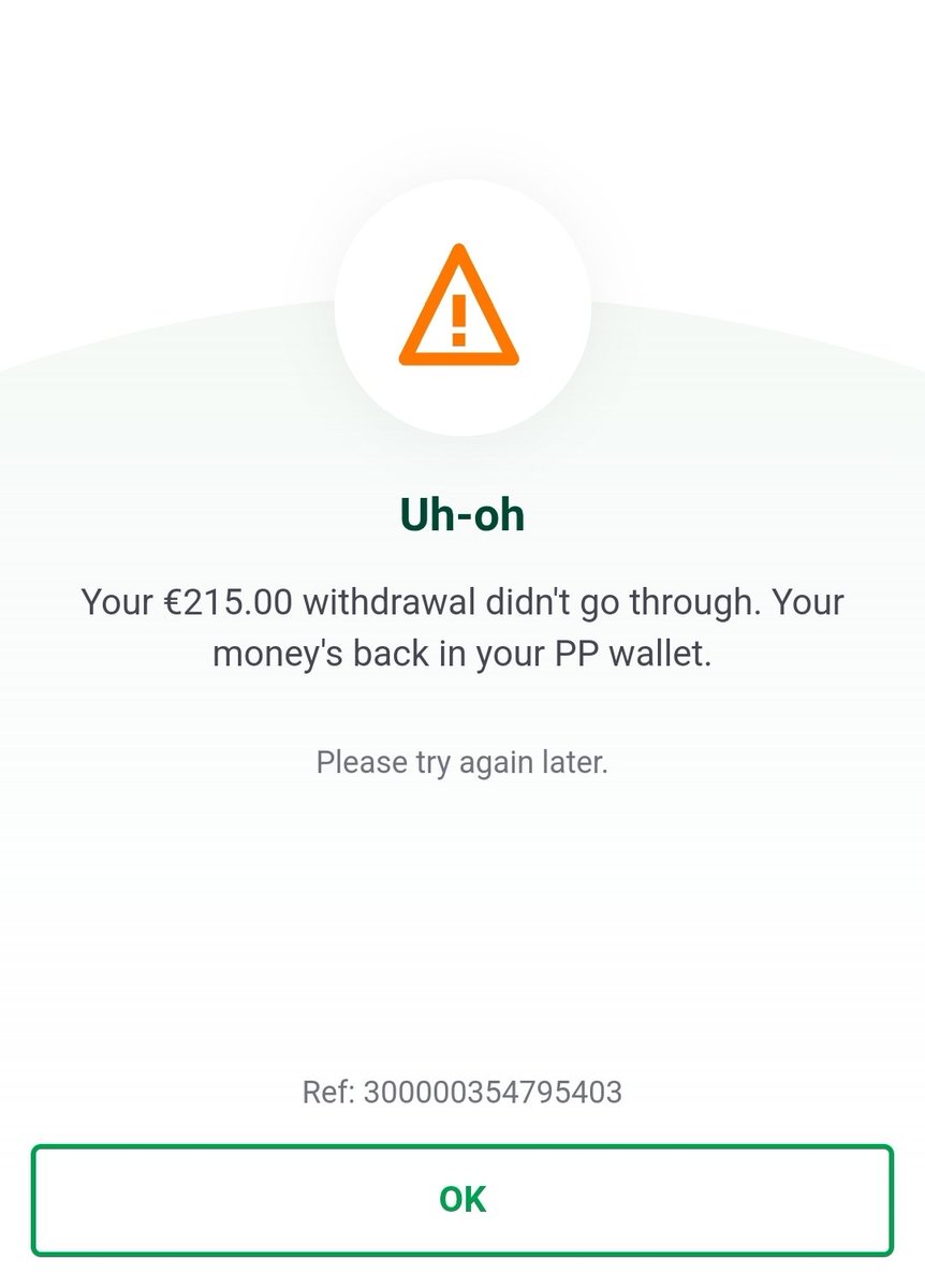 87_M_Walsh's tweet photo. @AskPaddyPower everytime I want to withdraw money this is what I get?? https://t.co/JZtFgDjkPr