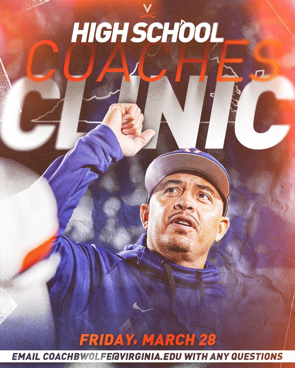 Blanda Wolfe (@coachbwolfe) on Twitter photo Registration is now open for the <a href="/UVAFootball/">Virginia Football</a> Coaches Clinic on Friday, March 28. Click on this link uvafootballevents.totalcamps.com/About%20Us and choose “Shop”. Scroll to the bottom to “Select” and complete registration. We look forward to seeing you high/middle school coaches. #GoHoos 🔶⚔️🔷 Registration is now open for the <a href="/UVAFootball/">Virginia Football</a> Coaches Clinic on Friday, March 28. Click on this link uvafootballevents.totalcamps.com/About%20Us and choose “Shop”. Scroll to the bottom to “Select” and complete registration. We look forward to seeing you high/middle school coaches. #GoHoos 🔶⚔️🔷