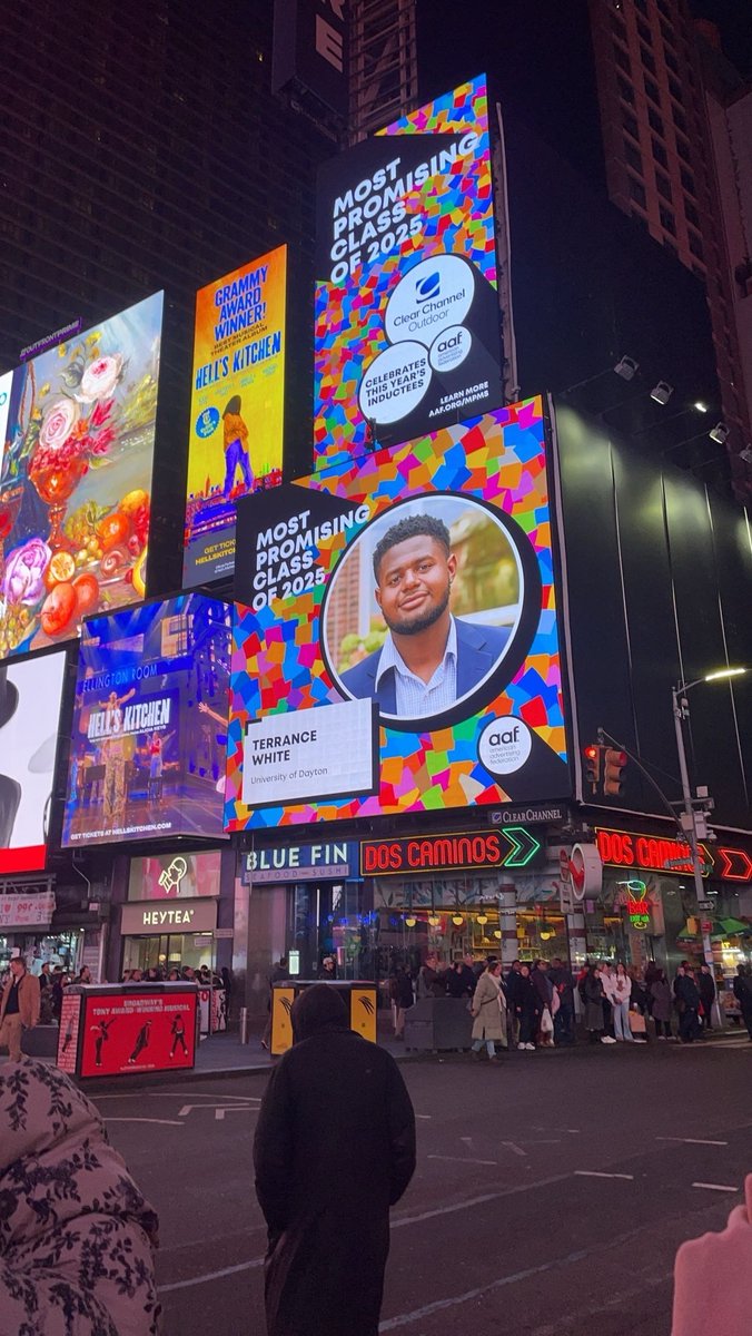 Who's that in the picture on Times Square? His moment to shine for his fam, <a href="/FlyerNews/">Flyer News</a> , <a href="/DeptCMMUD/">Dept of CMM UD</a> ...Terrance White, marketing savant &amp; Flyer News ME!