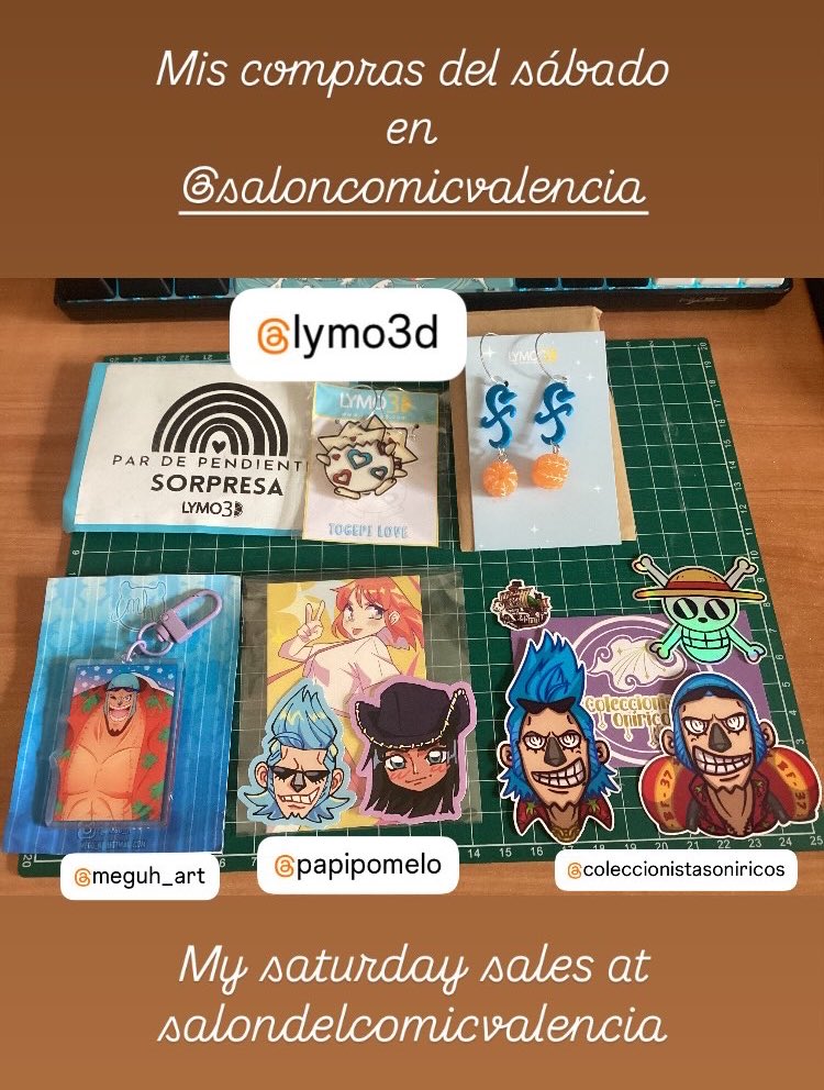 CLAU D. ⭐ @VGen OPEN suUPEER COMMS! (@clauwagart) on Twitter photo Mis compritas!
<a href="/lymo3D/">Lymo3D 🍋</a> <a href="/papipomelo/">papipomelo✧*。</a> <a href="/MeguH_art/">🏳️🌈 MeguH ❤️</a> @/coleccionistasoniricos <a href="/SalonComicVlc/">Salón del Cómic y del Manga de Valencia</a> #saloncomicvlc Mis compritas!
<a href="/lymo3D/">Lymo3D 🍋</a> <a href="/papipomelo/">papipomelo✧*。</a> <a href="/MeguH_art/">🏳️🌈 MeguH ❤️</a> @/coleccionistasoniricos <a href="/SalonComicVlc/">Salón del Cómic y del Manga de Valencia</a> #saloncomicvlc