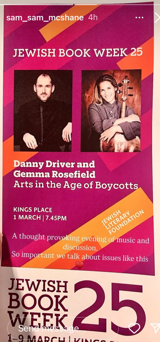 Danny Driver דני דרייבר (@dannydriver_) on Twitter photo Such a pleasure to perform with <a href="/GemmaRosefield/">gemma rosefield</a> <a href="/KingsPlace/">Kings Place</a> last night at the opening of an incredibly broad-ranging programme of events at Jewish Book Week, and to join <a href="/edvaizey/">Lord Ed Vaizey</a>, Lionel Shriver & Mark Lawson in conversation around the Arts in our increasingly intolerant age. Such a pleasure to perform with <a href="/GemmaRosefield/">gemma rosefield</a> <a href="/KingsPlace/">Kings Place</a> last night at the opening of an incredibly broad-ranging programme of events at Jewish Book Week, and to join <a href="/edvaizey/">Lord Ed Vaizey</a>, Lionel Shriver & Mark Lawson in conversation around the Arts in our increasingly intolerant age.
