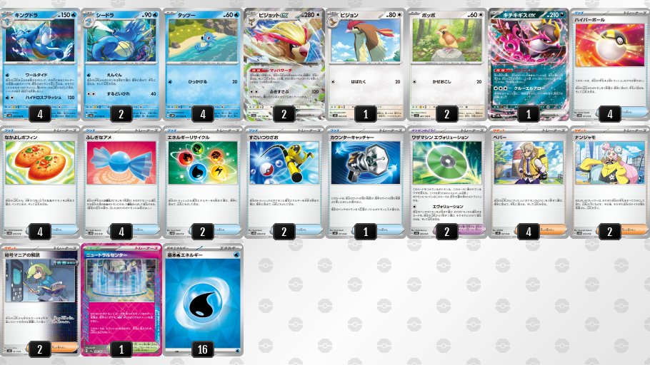 キングドラ デッキ】 山札を上6枚の中のエネルギーの枚数でダメージが