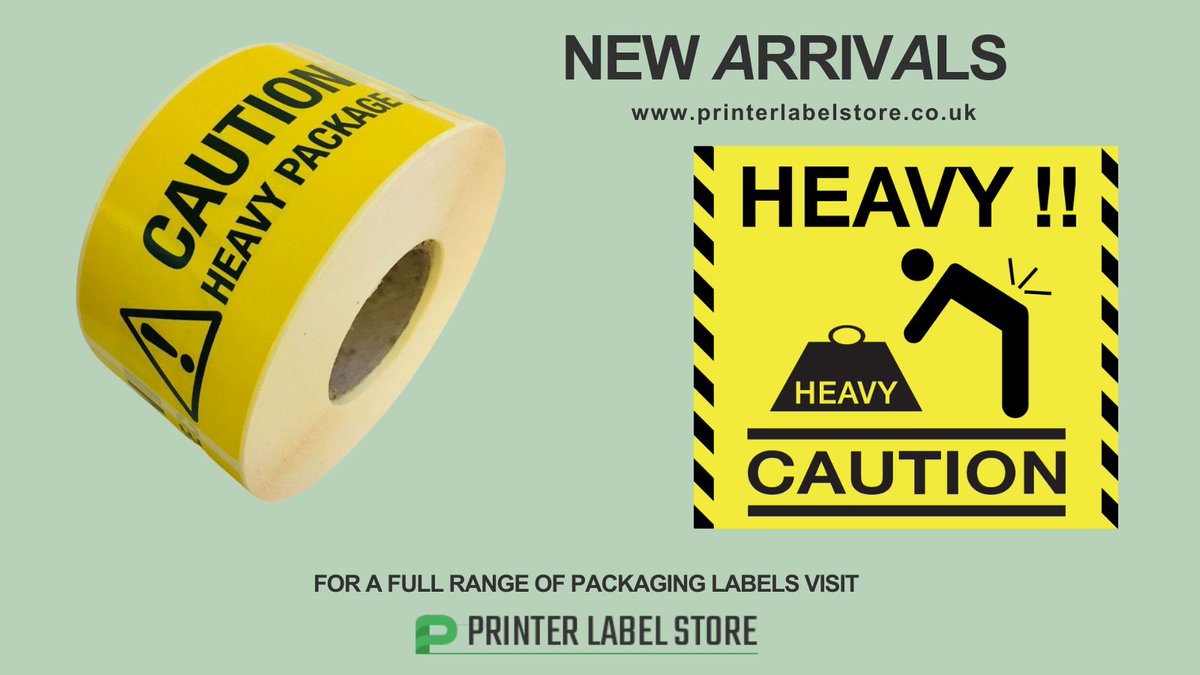 LabelStore_PLS's tweet image. Caution Heavy &amp;amp; Caution Heavy Package labels are all manufactured in the UK and use industry-standard symbology/pictograms where needed.  The labels are supplied on rolls for easy application to boxes, packets, and pallets.

PrinterLabelStore.co.uk 

#labels #LogisticsLabels