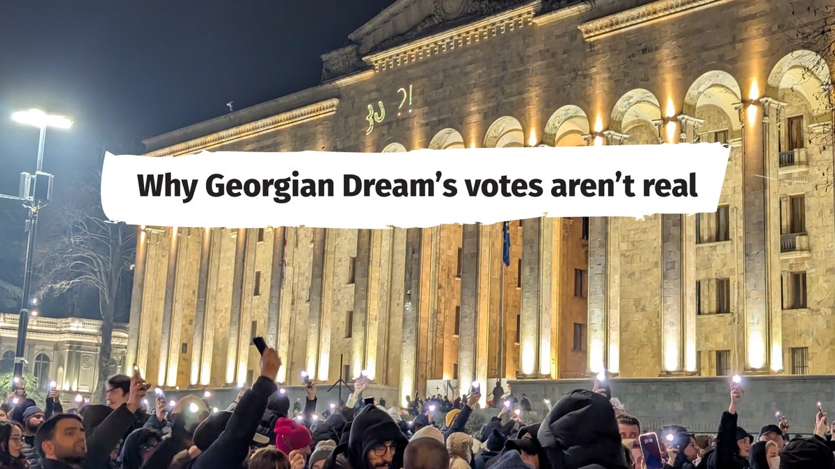 Officially, the Georgian Dream won 1,120,000 votes in the October elections in Georgia. This thread demonstrates that most votes were secured through coercion, vote manipulation, patronage, and propaganda. 🧵 1/10