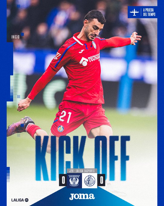 Comienzo del derbi en Butarque. Fuente: X GETAFE CF