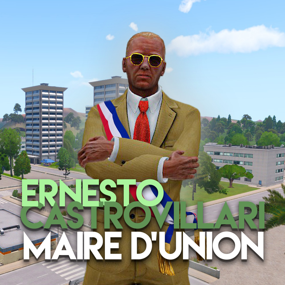 Nous sommes heureux de vous présenter votre nouveau maire d'Union, Ernesto Castrovillari ! <a href="/PrefectureA4L/">Préfecture de Vice City</a> <a href="/ArmaForLife/">Arma For Life</a>