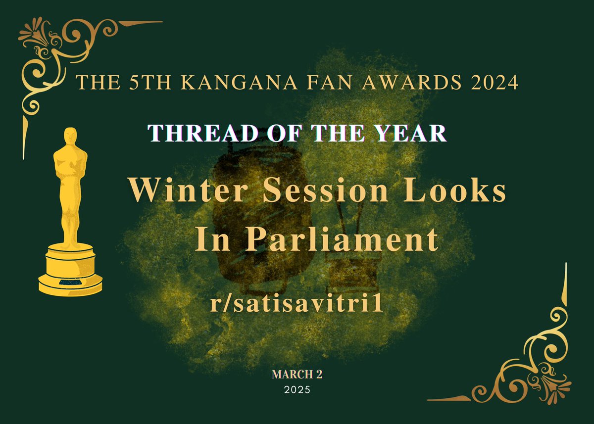 THREAD OF THE YEAR - #satisavitri1 👏 #KanganaFanAward

reddit.com/r/BollywoodFas…