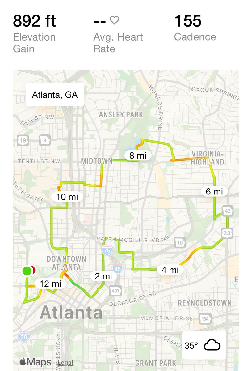 DrCSLPadgett's tweet photo. 10th Half Marathon complete. This was a process today!!  Hills were real! Even though I’m tired and calves feel tight, I’m grateful to be able to do this! #fitleaders #fiteducator #werunatl #moversandpacers #blackmenrunatl https://t.co/Ez3vYdSopf