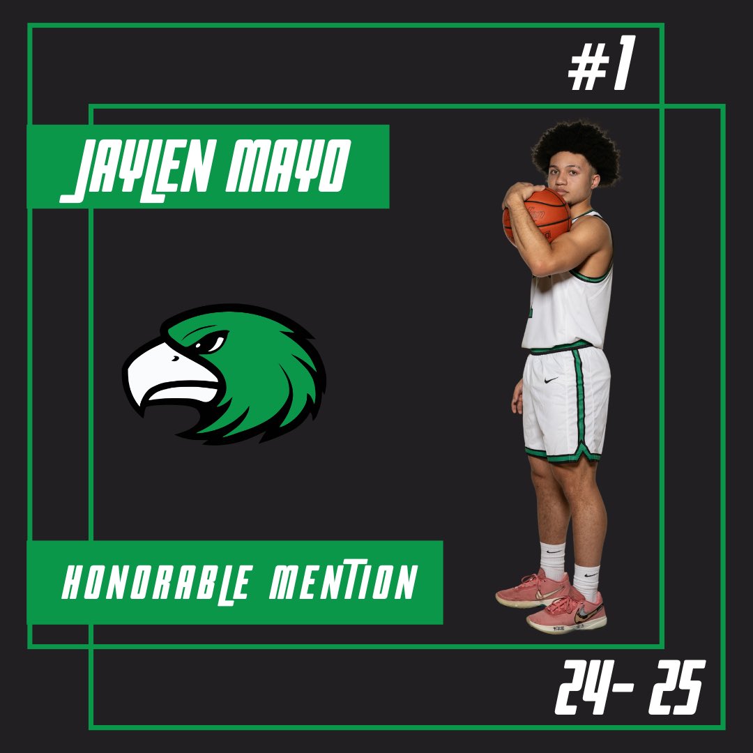 Congratulations to Jaylen Mayo for receiving Honorable Mention honors in District 9-4A Region 2.