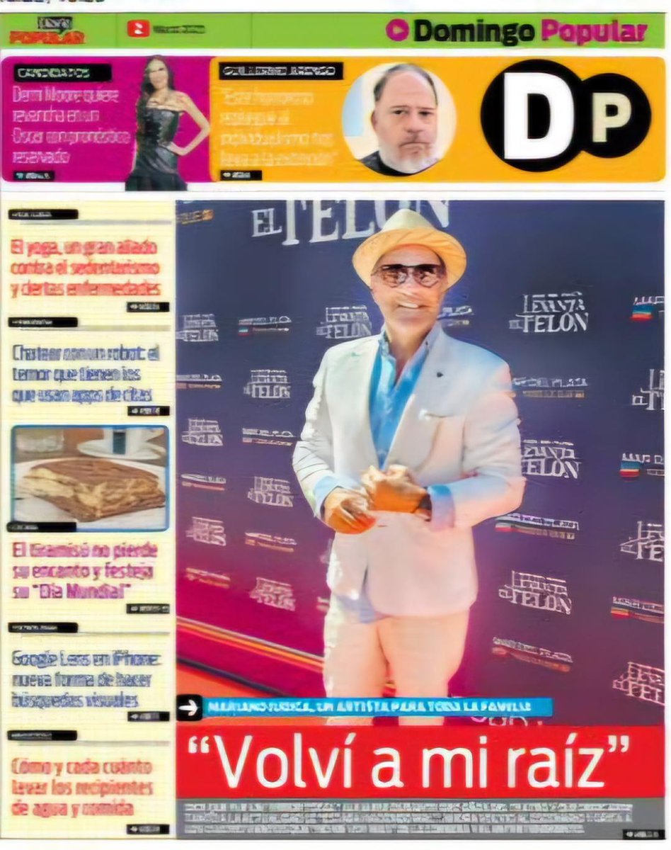 HOY- Mi Nota de Tapa #SupleDominical
<a href="/DiarioPopular_/">Diario Popular</a> 
#MARIANOIUDICA <a href="/MarianoiudicaOK/">Mariano Iudica</a> 
#"Volví a mi raíz"
*Volví a mi raíz de hacer reír a la familia"