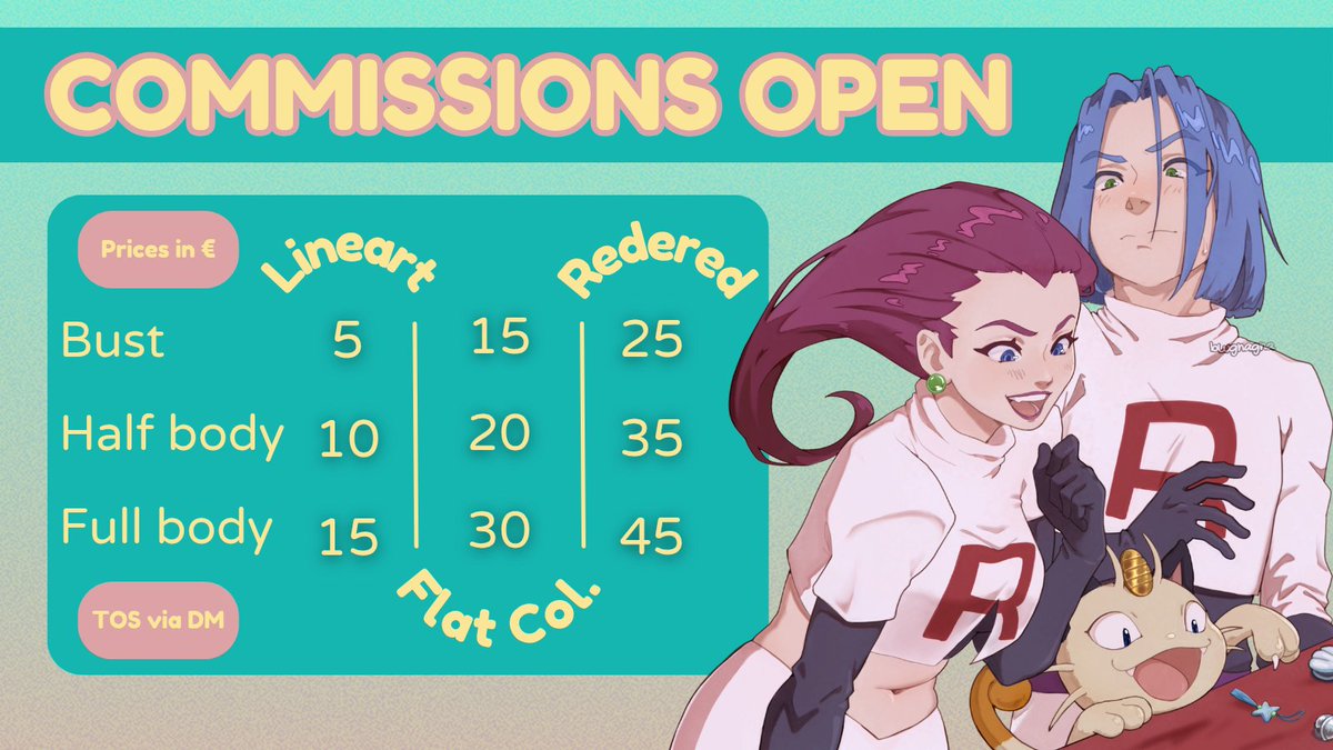 Here we are again, opening commissions! 

#Commission #art #pricelist