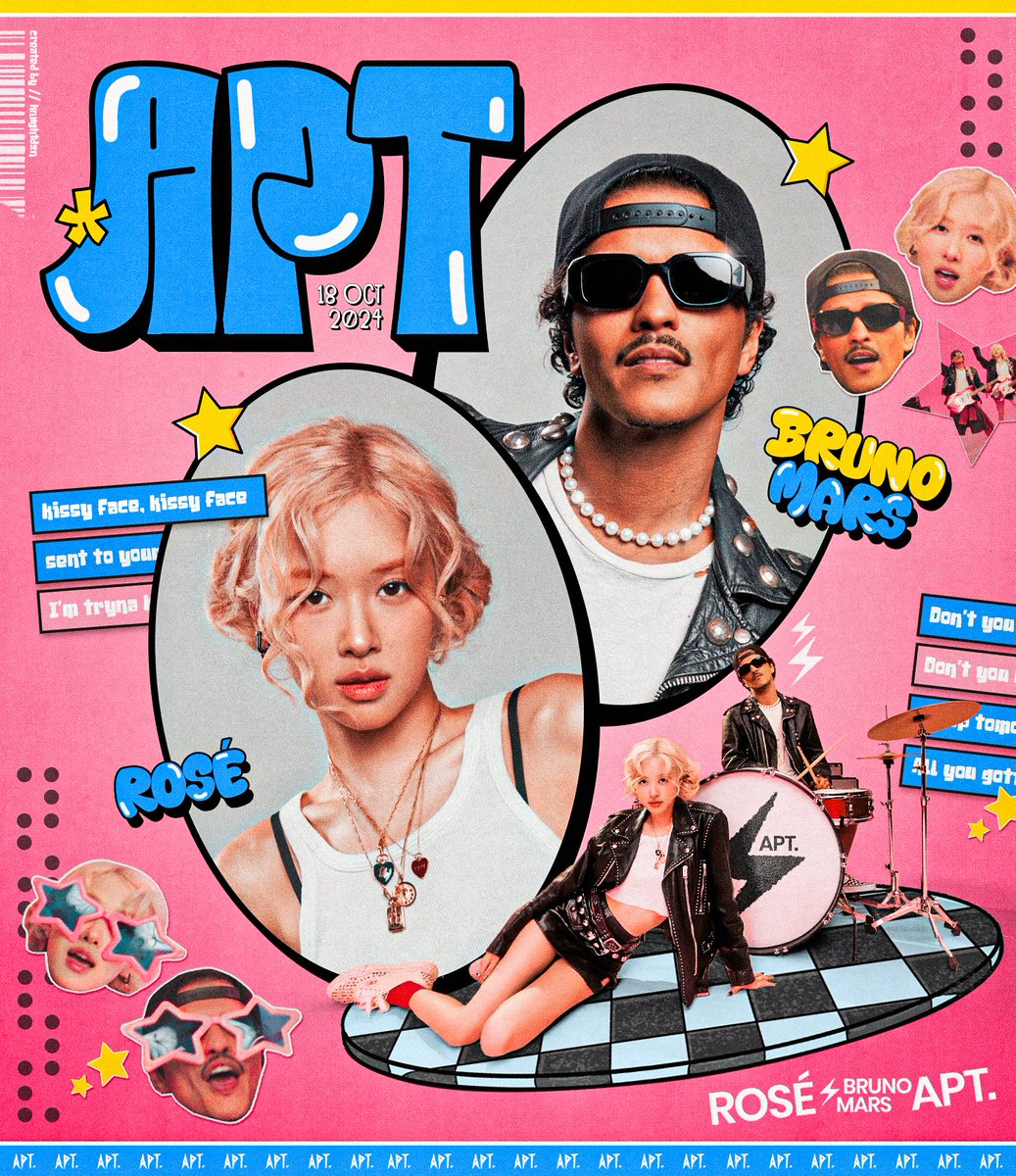 "APT." by ROSÉ &amp; Bruno Mars rises to #14 (+6) on USA spotify with 1,032,070 (+44,110) streams.