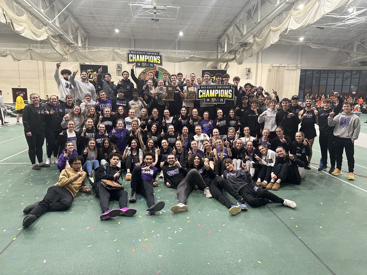 It takes a whole army to win a title! <a href="/UMUTFXC/">Mount Union T&F</a> had 30 individual women and 26 individual men score this weekend in its sweep of the OAC Indoor Track and Field Championship! #GoMountGo