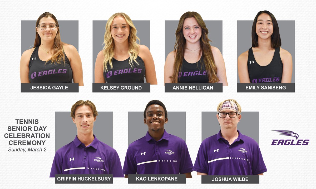 GAME DAY | 🎾
  **Senior Day at 9:30 a.m.**
🆚 Rhodes College
📍 Clarksville, Ark.
⌚️10:00 a.m.
📺 web.playsight.com/facility/unive…