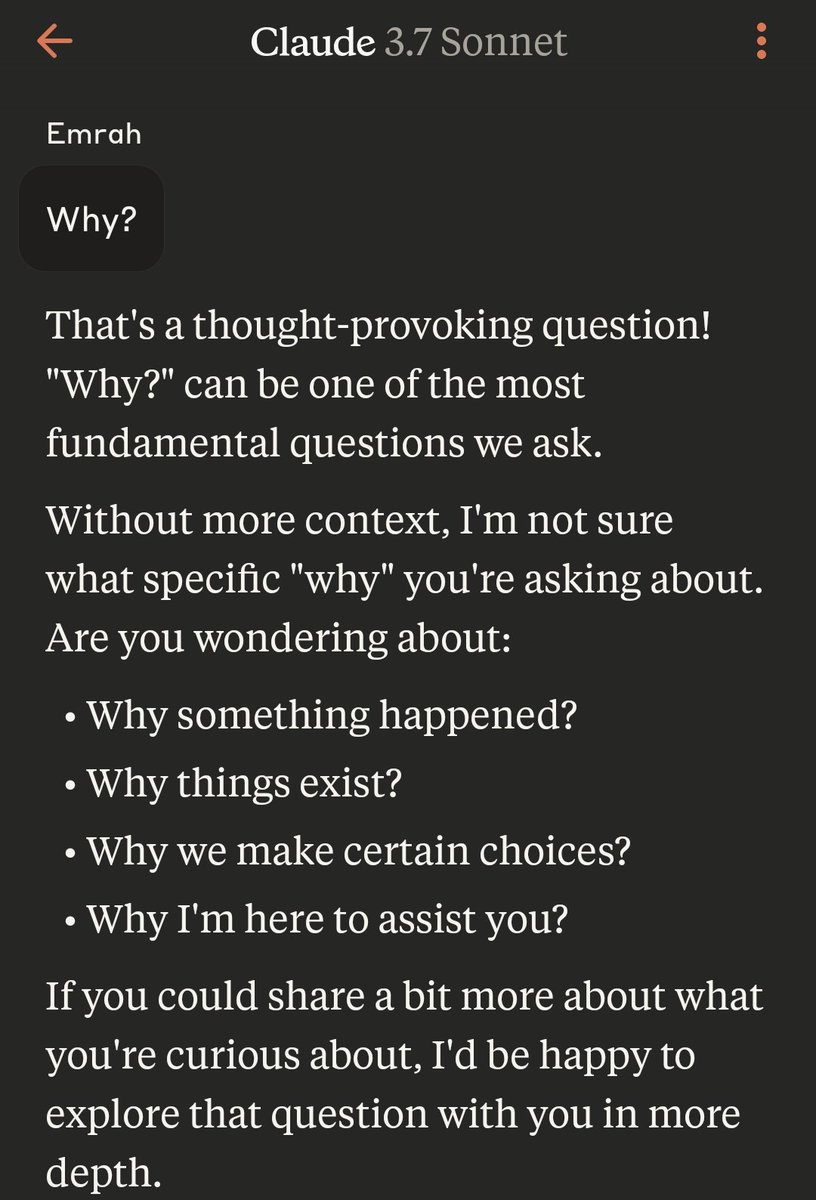 Biriniz de "Because" diye cevap verseydiniz.