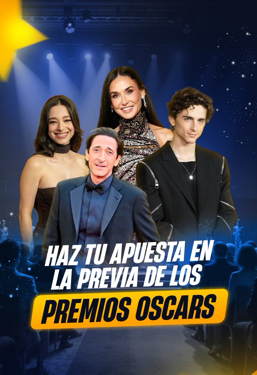 ¿Preparados para los #Oscars2025? 😜 Todavía puedes hacer tu apuesta en la previa del evento.

Ingresa a estelarbet.vip y revisa todas las categorías 🙌🏻 ¡se viene con cabritaaaas! 🍿