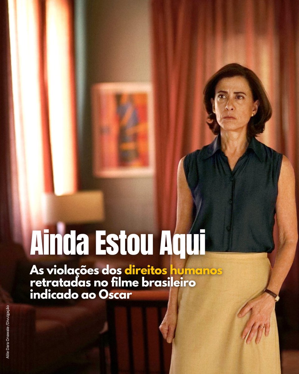 Você já parou para pensar sobre as violações de direitos humanos retratadas em #AindaEstouAqui?

💡 Descubra mais com a <a href="/ONUBrasil/">ONU Brasil</a> e <a href="/ONU_derechos/">ONU Derechos Humanos - América del Sur</a>: