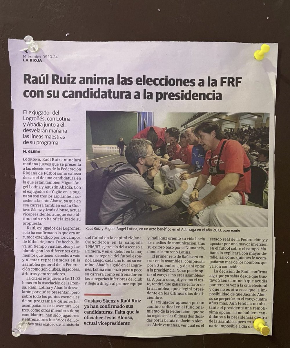 Raúl Ruiz (@raulruizbenito) on Twitter photo Gente de fútbol para dirigir una federación de fútbol. Si fuera un colegio de aparejadores o un colegio de médicos, no lo haríamos. Por fin este 8 de marzo (de 10:00 a 19:00) en la sede de la <a href="/fedriojafutbol/">Federación Riojana de Fútbol</a> podréis elegir quién queréis que os dirija. ¡Votad Lista 3 Raúl Ruiz! Gente de fútbol para dirigir una federación de fútbol. Si fuera un colegio de aparejadores o un colegio de médicos, no lo haríamos. Por fin este 8 de marzo (de 10:00 a 19:00) en la sede de la <a href="/fedriojafutbol/">Federación Riojana de Fútbol</a> podréis elegir quién queréis que os dirija. ¡Votad Lista 3 Raúl Ruiz!