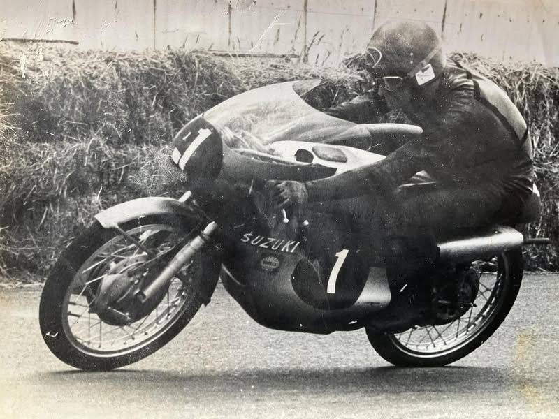 #1 Hugh Anderson, at home in New Zealand, 1967, Suzuki RT 65 125cc twin, Hugh was 19-time New Zealand national champion, 50cc/125cc GP champion four times, two time Isle of Man TT winner.