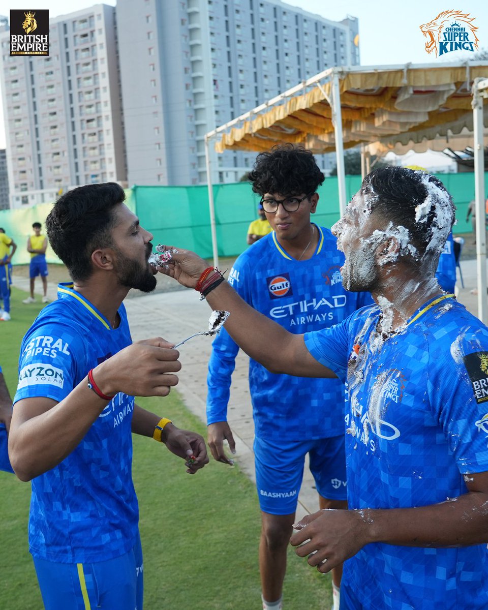 ChennaiIPL's tweet photo. Three cheers for ouR Tripathi- the Birthday Singam! 🎂🥳
Hip. Hip. Huzzaah! 💛🙌🏻

#WhistlePodu #SuperBirthday #CraftedForCelebration 🦁💛
@BritishEmpireOf https://t.co/HSQsp5muwx