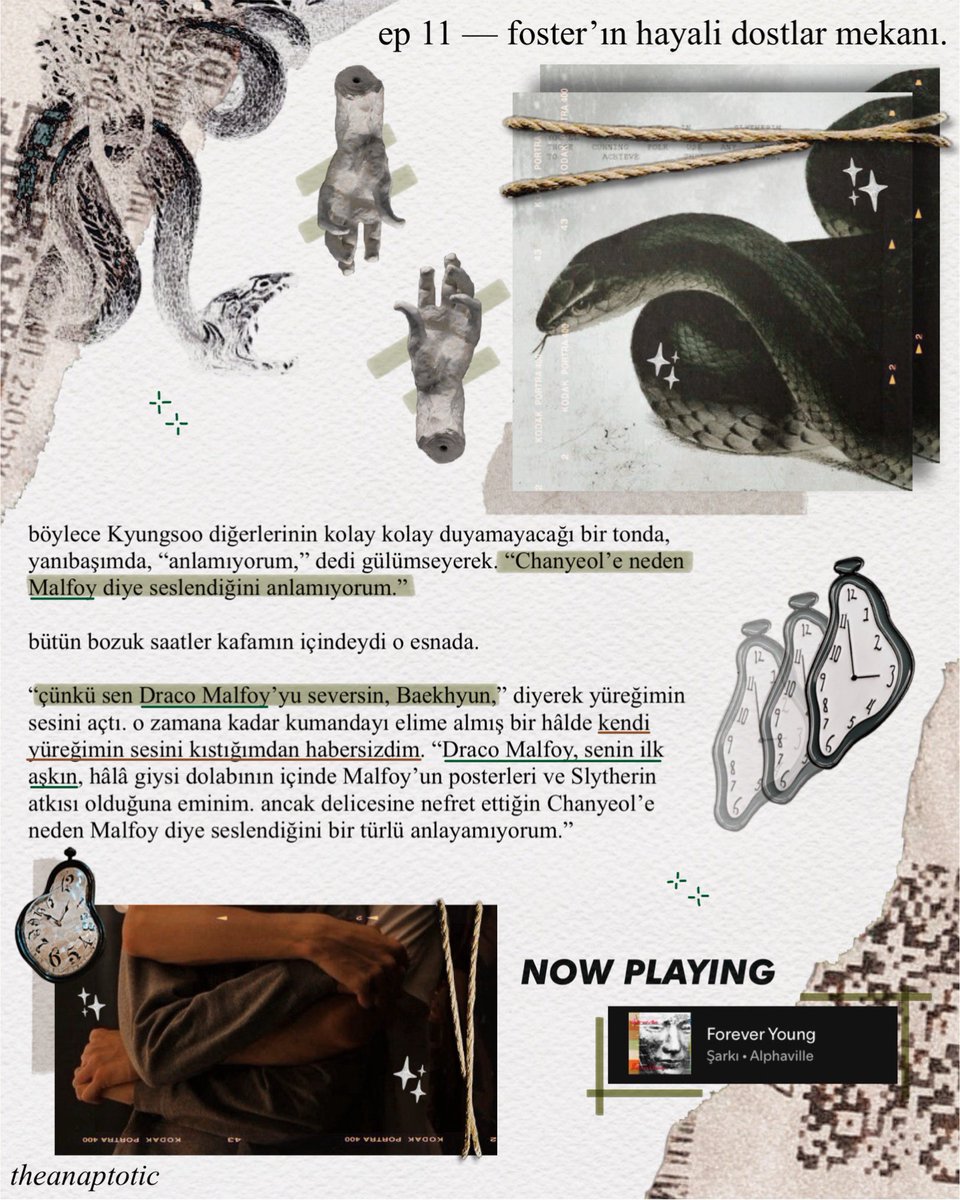 theanaptotic's tweet image. ep 11 — Foster’ın hayali dostlar mekanı.

170225 ; saat.

—t
#kabk #kapıyıaçıkbırakanlarkulübü #kapıyıaçıkbırak #dracomalfoy #slytherin #parkchanyeol #byunbaekhyun #harrypotter #aynıtakımdayız #delifişekyayında #rosarosetta