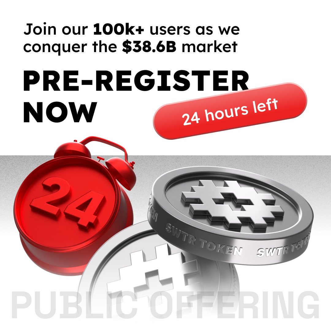 ❗️⏰ 24 hours left to pre-register for our Public Offering! ⏰❗️

✅ Simply create an account at Republic &amp; pass a KYC 👉 link.swisstronik.com/99026c

🔥 Remember: Swisstronik is not just another Web3 project. We’re the only Web3 compliance solution provider with 100K+ users and