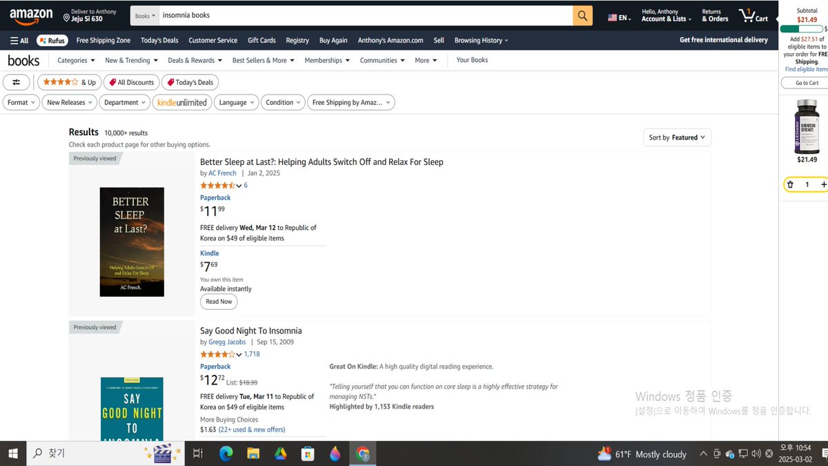 ImprovedSleep's tweet image. Just moved to top of Page 1 on Amazon .com for: Insomnia Books!
#insomnia #insomniabooks #bettersleep #howtosleepbetter #sleepingbetter #relaxationforsleep #relaxforsleep #insomniarelief