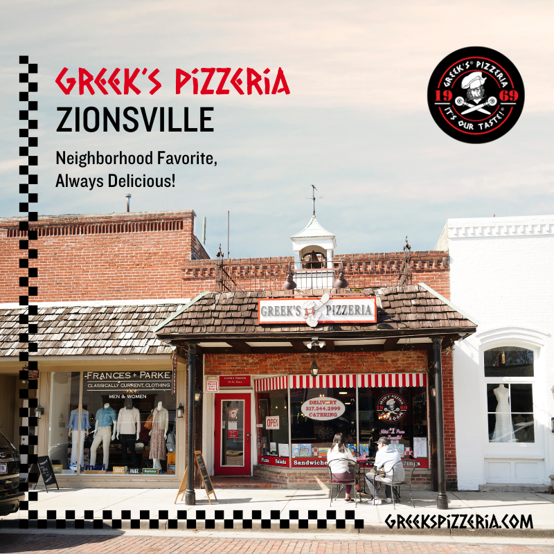 Serving up big flavors to this charming little town! ❤️‍🔥
Located in historic downtown Zionsville, serving up delicious pizzas, pastas, and more for years. Enjoy delivery, carry-out, or dine-in, indoors or out.
#GreeksPizzeria #ItsOurTaste #pizzaPerfection #Zionisville #Indyeats
