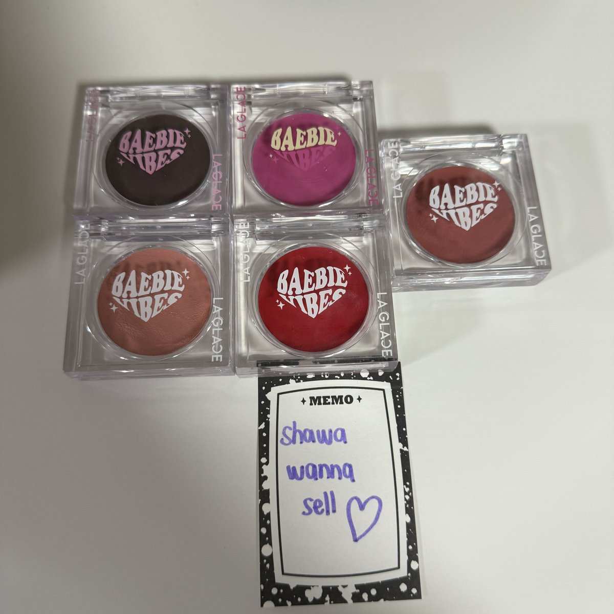 shawawannasell's tweet photo. ครีมบลัชลากลาส Laglace Blush ตี 90% ทุกตลับ
• สีน้ำตาล ph Your shade
• #Baebie in love ชมพูบาร์บี้
• 03 I’m so mature ชมพูตุ่นๆ
• 02 Your Darling ชมพูนู้ด
• 04 Young at Heart บลัชแดง
💰90.-/ตลับ
#ส่งต่อคสอ #ส่งต่อคสอมือสอง #ส่งต่อเครื่องสําอางมือสอง #ส่งต่อเครื่องสำอาง https://t.co/ydeOJmMJ0k