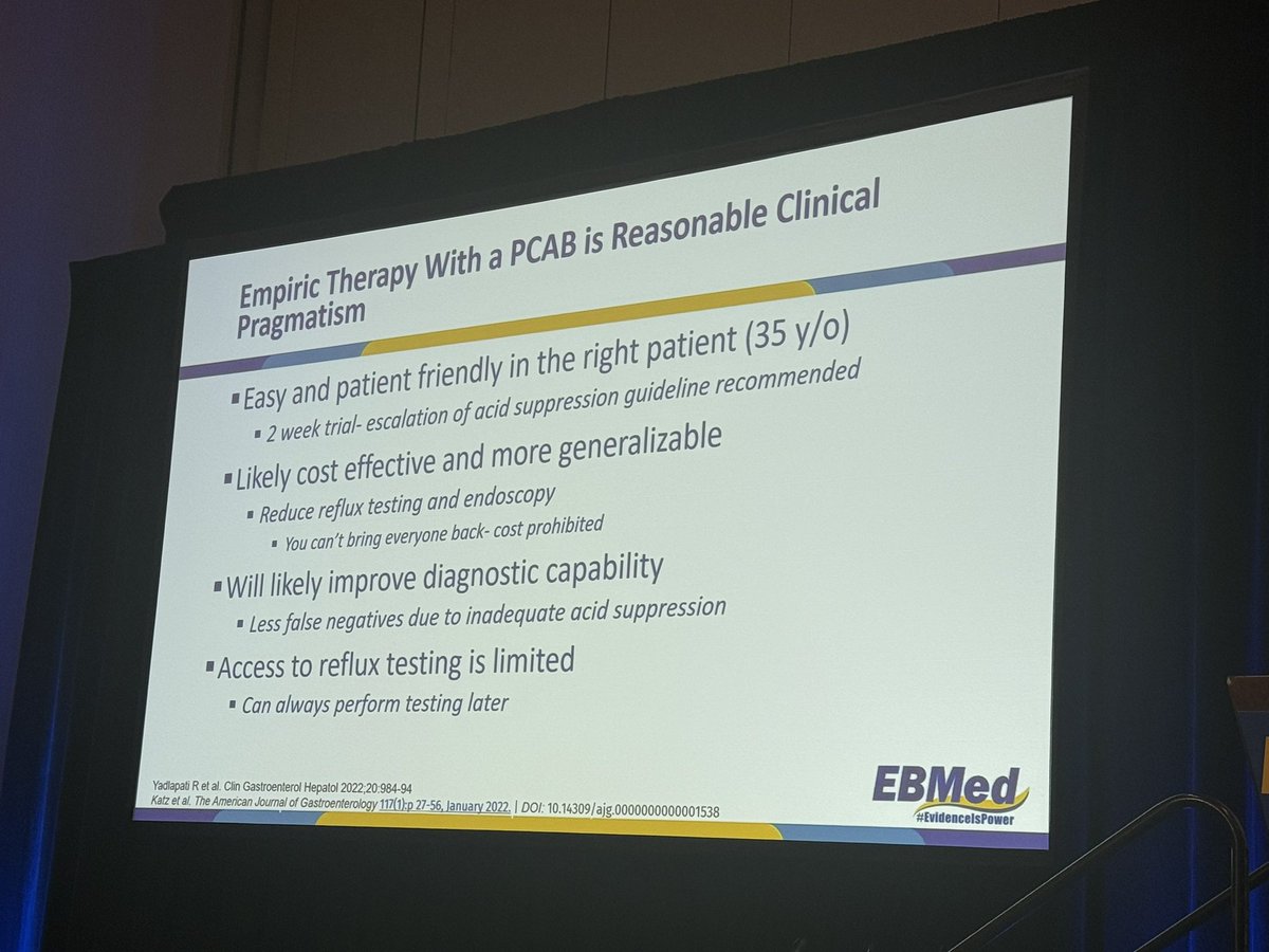 Aline Charabaty, MD, FACG, AGAF (@dcharabaty) on Twitter photo #EbMed25 We all see pts w heartburn, nml EGD & no/partial PPI response
🤓The #NERD debate <a href="/FeliceSchnoll/">Dr. Schnoll Sussman</a> vs <a href="/JPandolfinoMD/">John E. Pandolfino</a>
Evidence is power: use your dx 🧰 to dx non-erosive GERD
Vs empiric treatment w PCAB #vonoprazan: Relief on day1️⃣ !
💭What do you do in your practice ? #EbMed25 We all see pts w heartburn, nml EGD & no/partial PPI response
🤓The #NERD debate <a href="/FeliceSchnoll/">Dr. Schnoll Sussman</a> vs <a href="/JPandolfinoMD/">John E. Pandolfino</a>
Evidence is power: use your dx 🧰 to dx non-erosive GERD
Vs empiric treatment w PCAB #vonoprazan: Relief on day1️⃣ !
💭What do you do in your practice ?